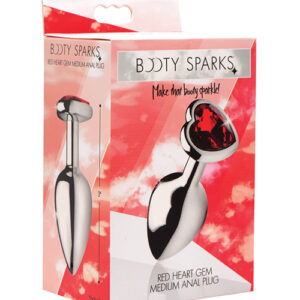 Booty Sparks Red Heart Gem - Medium Anal Plug
