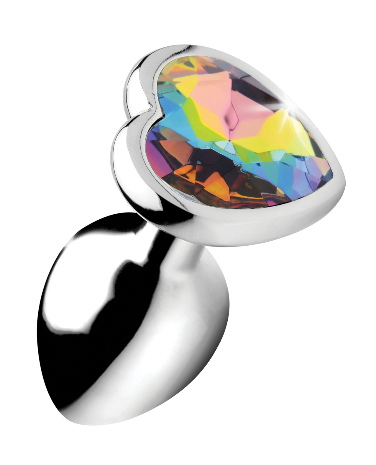 Booty Sparks Rainbow Prism Heart Anal Plug - Small - Image 3