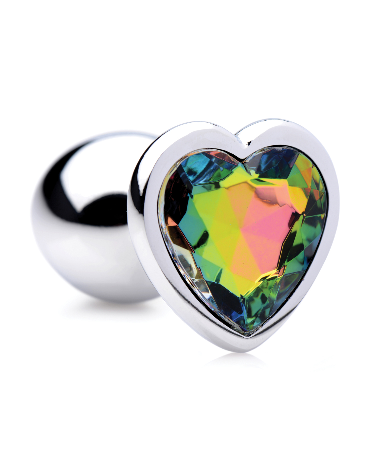 Booty Sparks Rainbow Prism Heart Anal Plug - Small - Image 4