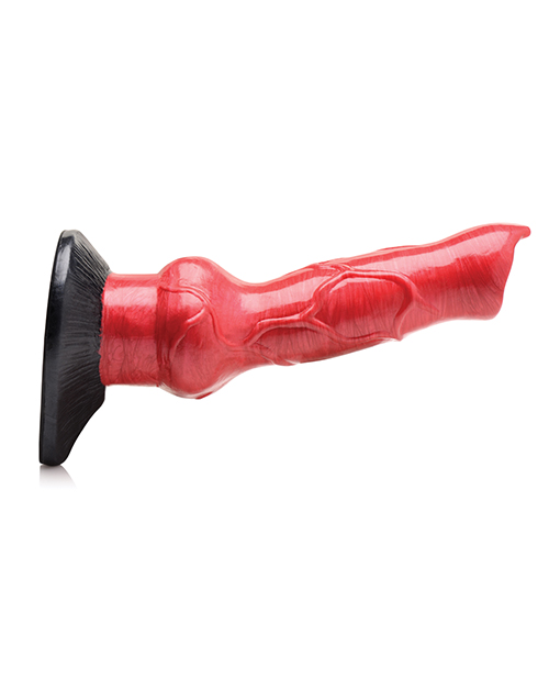 Creature Cocks Hell-Hound Canine Penis Silicone Dildo - Red/Black - Image 6