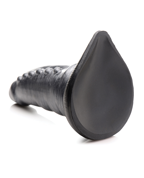 Creature Cocks Beastly Tapered Bumpy Silicone Dildo - Silver/Black - Image 6