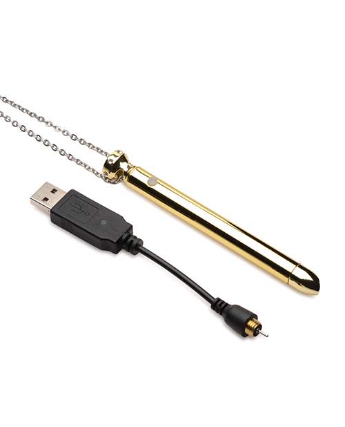 Charmed 7X Vibrating Necklace - Gold - Image 5