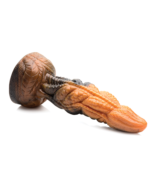Creature Cocks Ravager Rippled Tentacle Silicone Dildo - Orange/Black - Image 5
