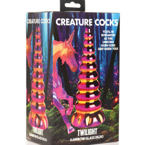 Creature Cocks Twilight Rainbow Glass Dildo
