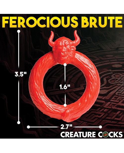 Creature Cocks Beast Mode Silicone Cock Ring - Red - Image 4