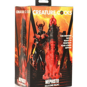 Creature Cocks Mephisto Silicone Dildo - Black/Red