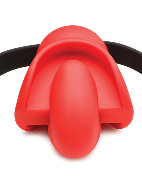 Master Series Gag Order Extreme Silicone Ball Gage - Red/Black - Image 3