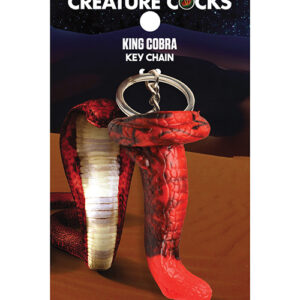 Creature Cocks King Cobra Silicone Key Chain - Black/Red