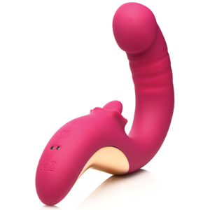 Lickgasm Tease & Please Thrusting & Licking Vibrator - Pink