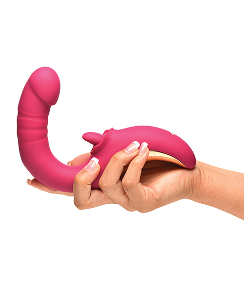 Lickgasm Tease & Please Thrusting & Licking Vibrator - Pink - Image 2