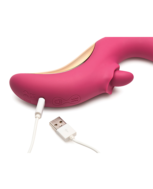 Lickgasm Tease & Please Thrusting & Licking Vibrator - Pink - Image 4