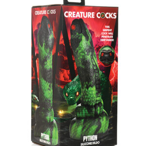 Creature Cocks Python Silicone Dildo - Black/Green