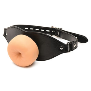 Master Series Ass Face Mouth Gag - Light/Black