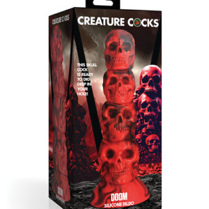 Creature Cocks Doom Silicone Dildo - Red/Black
