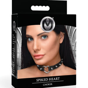 Master Series Spiked Heart Choker - Black