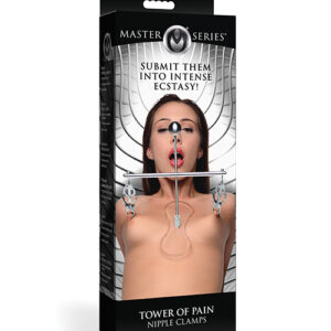 Master Series Tower of Pain Nipple Clamps - Silver