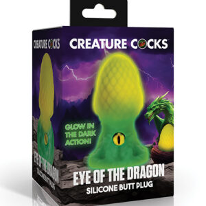 Creature Cocks - Eye of the Dragon Silicone Butt Plug - Green