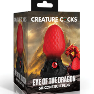 Creature Cocks - Eye of the Dragon Silicone Butt Plug - Red