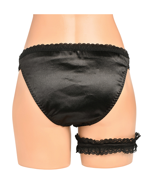 Bedroom Bliss Jolie Strap-On Panty Harness & Garter - Large - Image 4