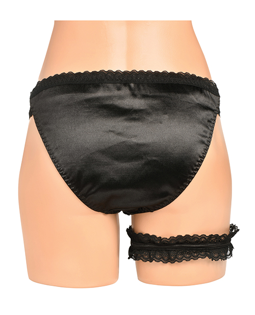 Bedroom Bliss Jolie Strap-On Panty Harness & Garter - Small - Image 4