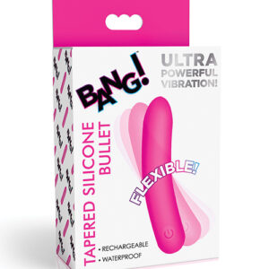 Bang! Tapered Flexible Silicone Bullet - Pink