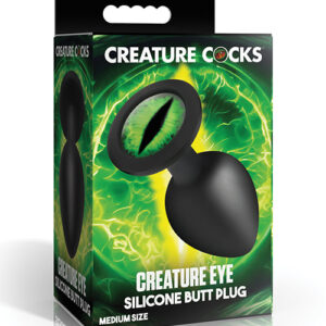 Creature Eye Green Eye Silicone Butt Plug - Medium