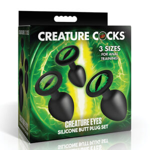 Creature Cocks - Creature Eyes Green Eye Silicone Butt Plug Set
