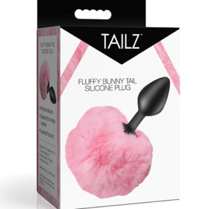 Tailz Fluffy Bunny Tail Silicone Plug - Pink